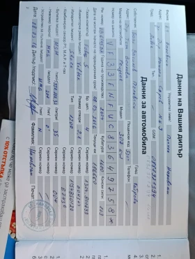 Peugeot 307 - 1300 € / 2542.58 лв. - 21543264 11 | Car24.bg Peugeot 307 - 1300 € / 2542.58 лв. - 21543264 11