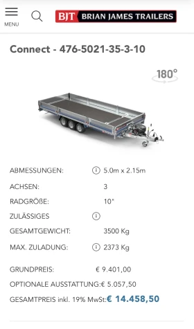 �� ��������� BRIAN JAMES TRAILER TCG530E 506x210cm Car Go | Mobile.bg � ����� ������ 13