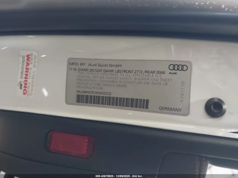 Audi Rs5 * 2.9T * CARFAX * БЕЗ ПЪРВОНАЧАЛНА ВНОСКА, снимка 9 - Автомобили и джипове - 53047003