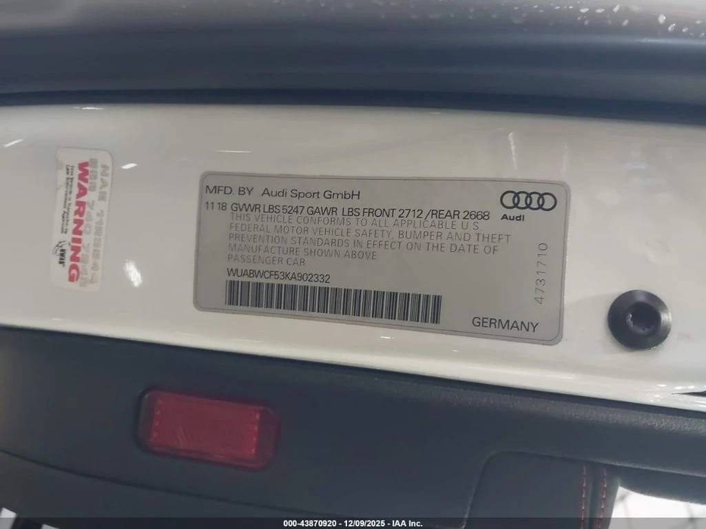 Audi Rs5 * 2.9T * CARFAX * БЕЗ ПЪРВОНАЧАЛНА ВНОСКА - изображение 9