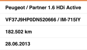 Peugeot Partner 1.6HDI-92кс-FACELIF-LED-РЕАЛНИ 180х.км.-ПЪТНИЧЕСКИ - 5400 € / 10561.48 лв. - 90059235 17