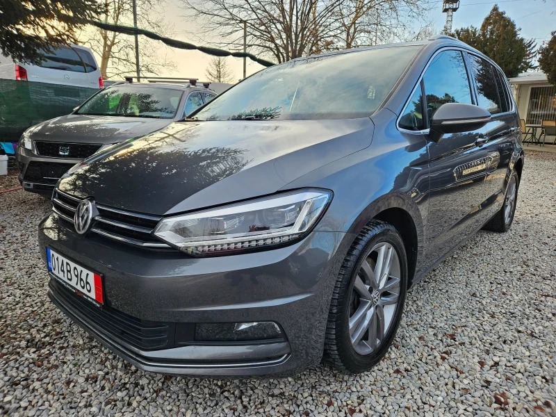 VW Touran 1.6 TDI CARAT 7 места 115к.с, снимка 1 - Автомобили и джипове - 48654109