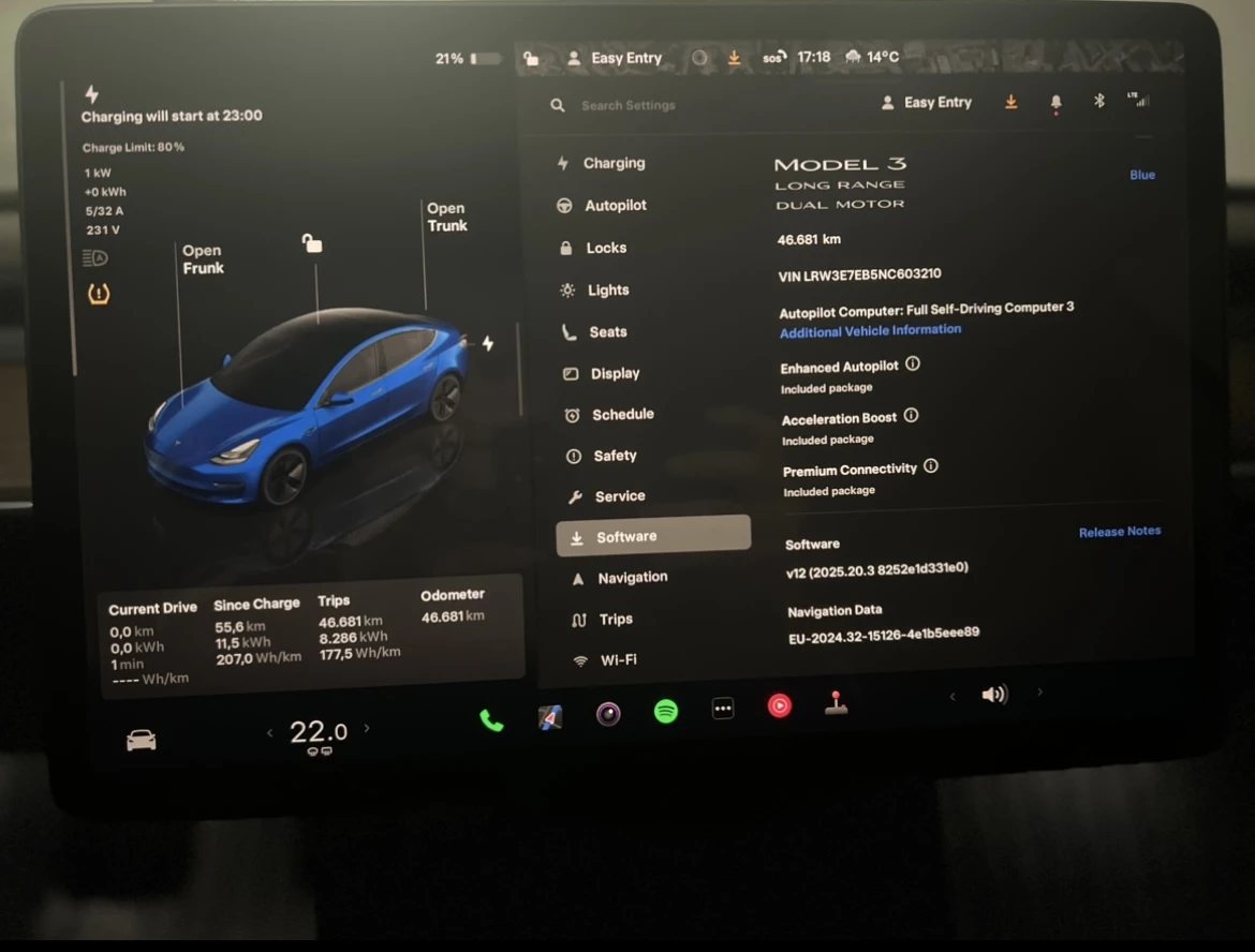 Tesla Model 3 Long Range AWD, снимка 13 - Автомобили и джипове - 55902359