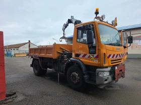 Iveco Eurocargo 180E21 самосвал с кран снегорин , снимка 5