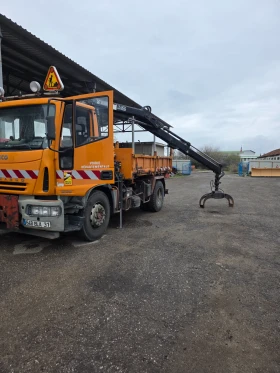 Iveco Eurocargo 180E21 самосвал с кран снегорин , снимка 7