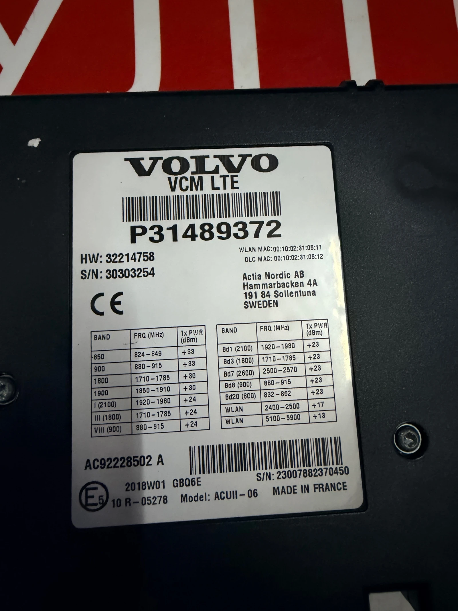 P31489372 �����   Volvo XC60 2018 HW: 32214758 S/N: 30303254 AC92228502 A | Mobile.bg � ����������� 2