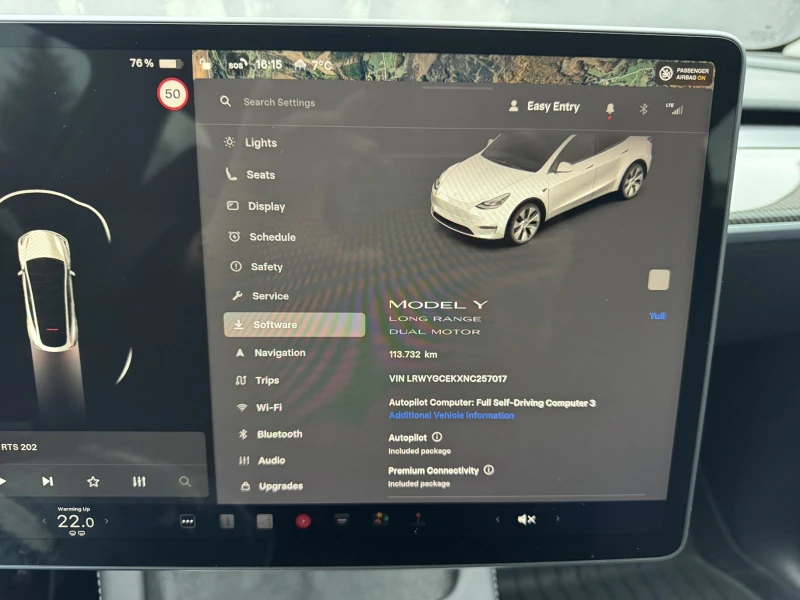 Tesla Model Y LONG RANGE DUAL MOTOR, снимка 14 - Автомобили и джипове - 53235592