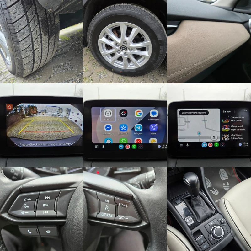 Mazda CX-3 2.0i-150кс= 4х4= АВТОМАТ= FACE= КАМЕРА= CAR PLAY, снимка 17 - Автомобили и джипове - 53219782