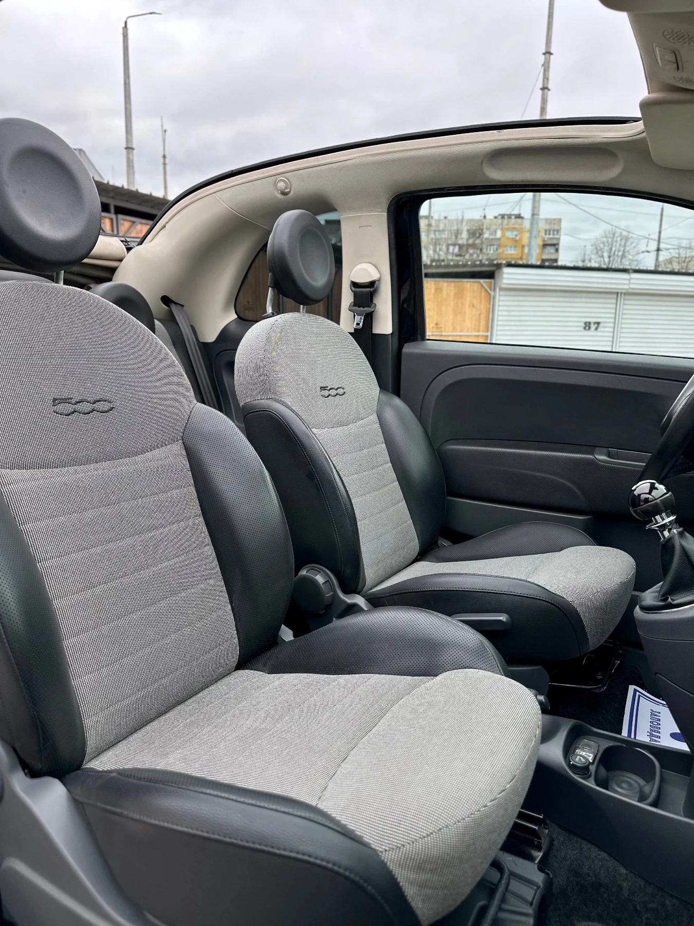 Fiat 500 1.2i~69к.с.* Климатик* Кабрио, снимка 15 - Автомобили и джипове - 54041845