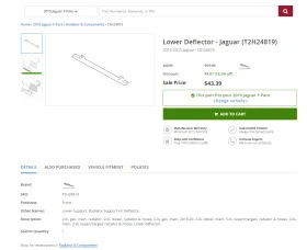 КОРА РАДИАТОР ДОЛНА за JAGUAR F-Pace от 2017+ оригинална, снимка 9