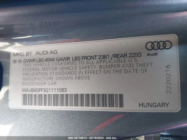 Audi A3 2.0T PREMIUM, снимка 9 - Автомобили и джипове - 48138432