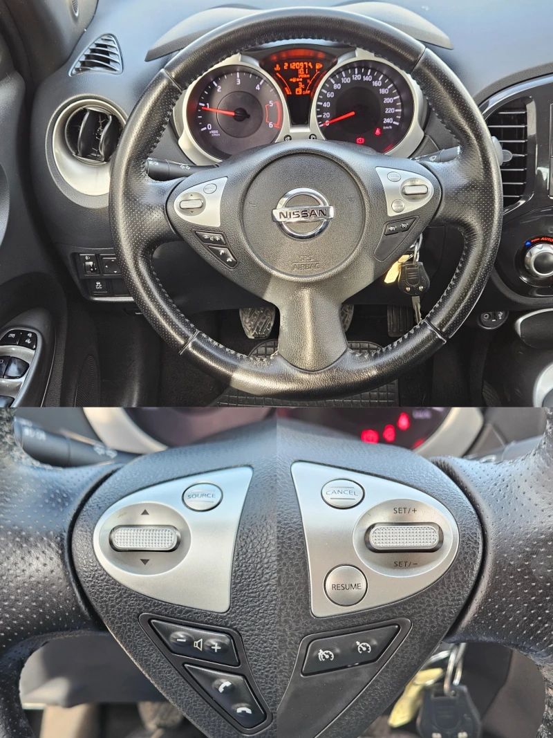 Nissan Juke 1.5dci/110k.c/6ск/БЛУТУТ/EURO 5A/ТОП, снимка 11 - Автомобили и джипове - 48881968