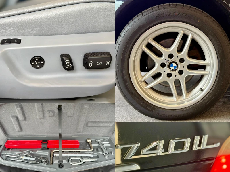BMW 740 Long* Подгрев* Щори* Лизинг* V8, снимка 17 - Автомобили и джипове - 51486206