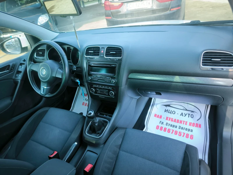 VW Golf 6-ТDi-105k.c.КЛИМАТРОНИК, ПАРК.АСИСТАНС, ЕВРО 5В, снимка 11 - Автомобили и джипове - 52912678