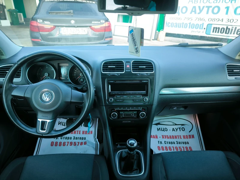 VW Golf 6-ТDi-105k.c.КЛИМАТРОНИК, ПАРК.АСИСТАНС, ЕВРО 5В, снимка 10 - Автомобили и джипове - 52912678