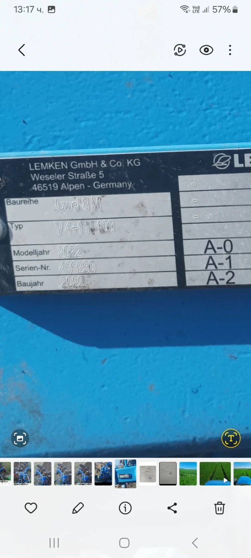 Плуг Lemken JUWEI 8 M V4+ 1N100, снимка 7 - Селскостопанска техника - 53264025