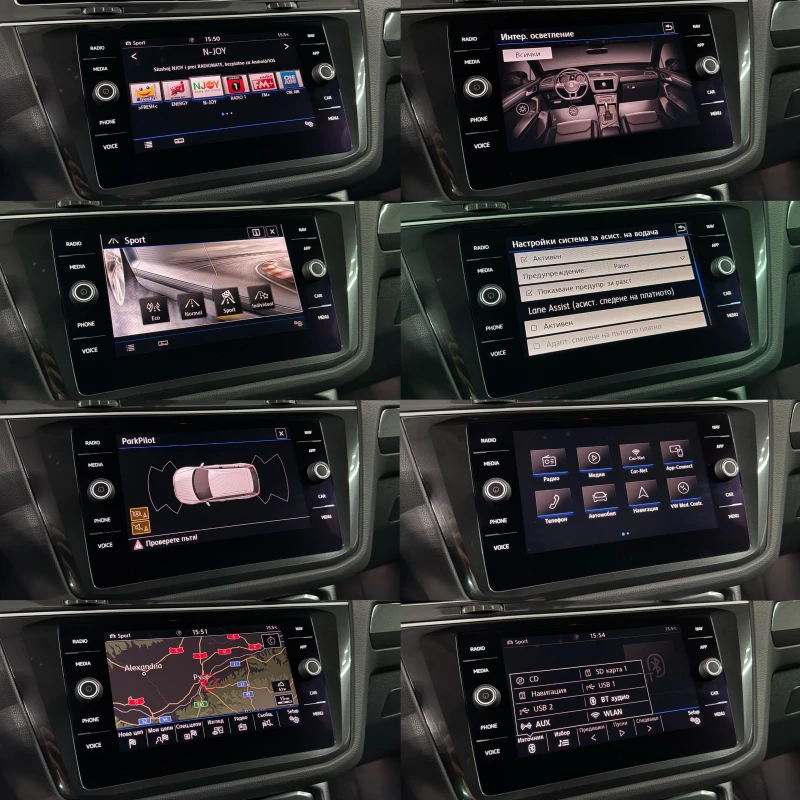 VW Tiguan TDI/190kc/4x4/LED/DISTRONIC/KEY-LESS/AMBIENT LIGHT, снимка 13 - Автомобили и джипове - 49621555