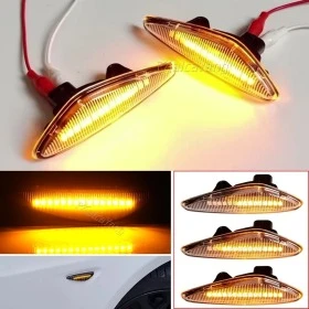 Динамични LED мигачи за калник - подходящи за Mazda 5 6 MX-5 RX-8 Бели, снимка 2 - Части - 49157818