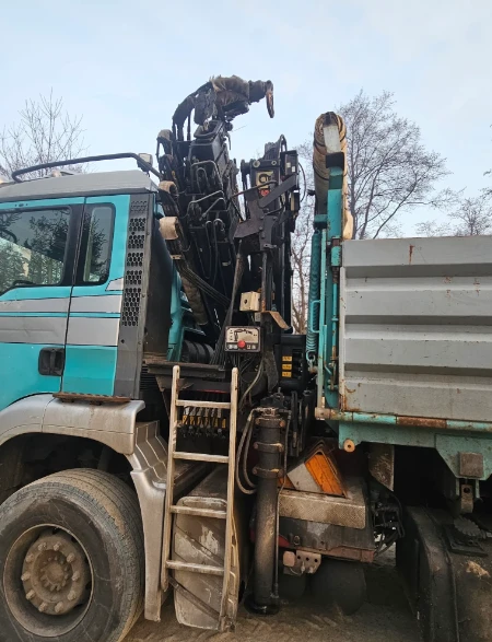 Man Tga 33.480, , , Самосвал с кран, , , 6X4, , , , ВНОС, снимка 4 - Камиони - 54240257