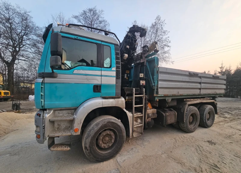 Man Tga 33.480, , , Самосвал с кран, , , 6X4, , , , ВНОС, снимка 5 - Камиони - 54240257