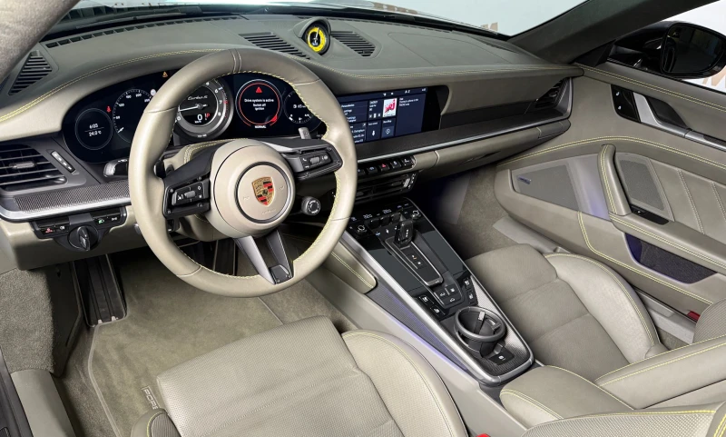 Porsche 911 Turbo S* Chrono* Carbon* Lift* Bose* Pano, снимка 7 - Автомобили и джипове - 51062196