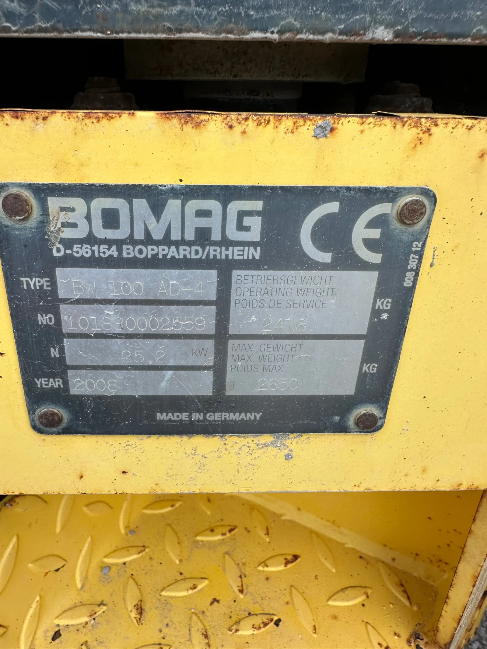 Валяк BOMAG BW100 ad-4 НАЛИЧЕН, снимка 7 - Индустриална техника - 55403626