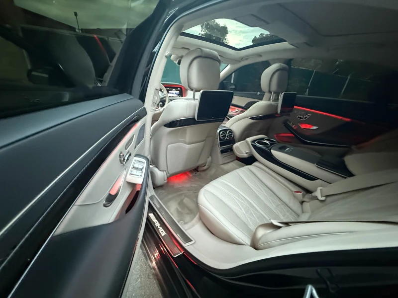 Mercedes-Benz S 63 AMG L4х4 ПОРЪЧКОВ САЛОН CARBON ОБДУХВАНЕ ПАНОРАМА TV, снимка 11 - Автомобили и джипове - 51913231