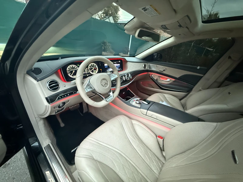 Mercedes-Benz S 63 AMG L4х4 ПОРЪЧКОВ САЛОН CARBON ОБДУХВАНЕ ПАНОРАМА TV, снимка 8 - Автомобили и джипове - 51913231