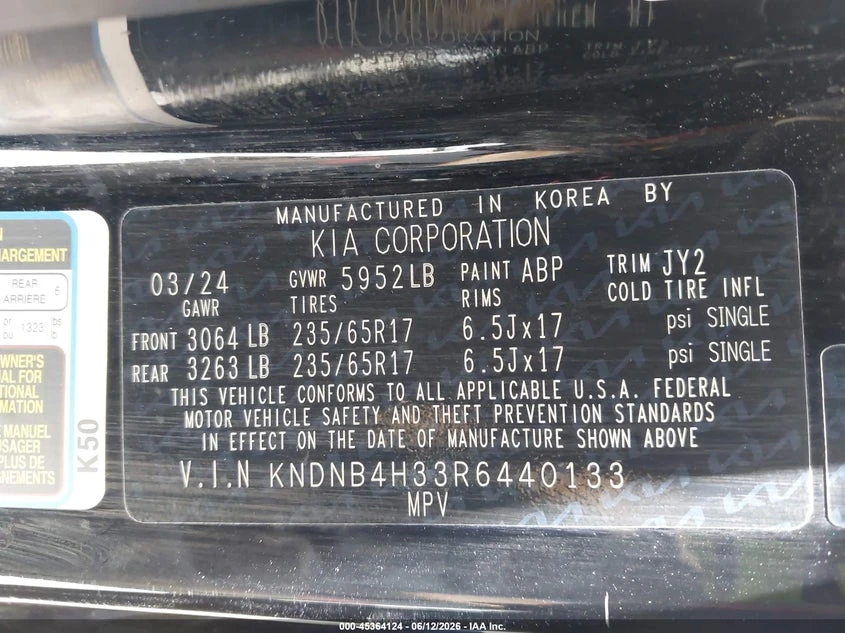 Kia Carnival 3.5l Mpv Lx Seat Package, снимка 9 - Автомобили и джипове - 55573596