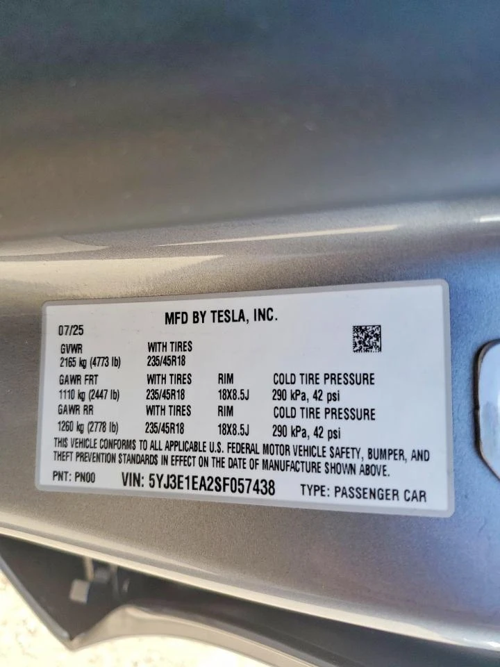 Tesla Model 3 Long Range RWD * Крайна цена до БГ* , снимка 12 - Автомобили и джипове - 54037934