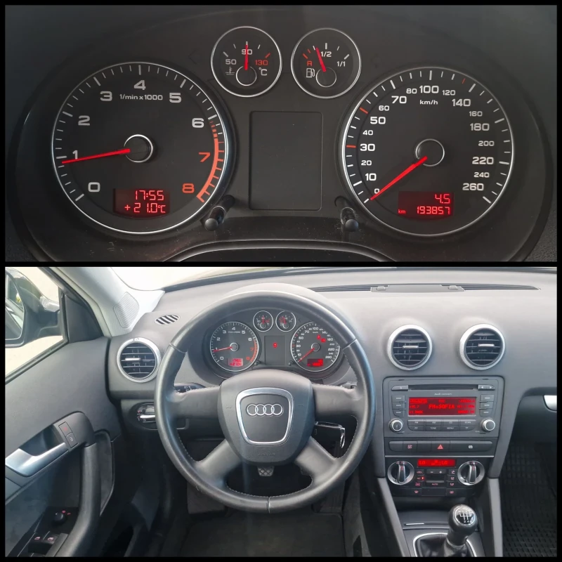 Audi A3 1.6i/102kc/Става на ГАЗ/Facelift/Кожа/Bi-Xenon, снимка 9 - Автомобили и джипове - 46859845