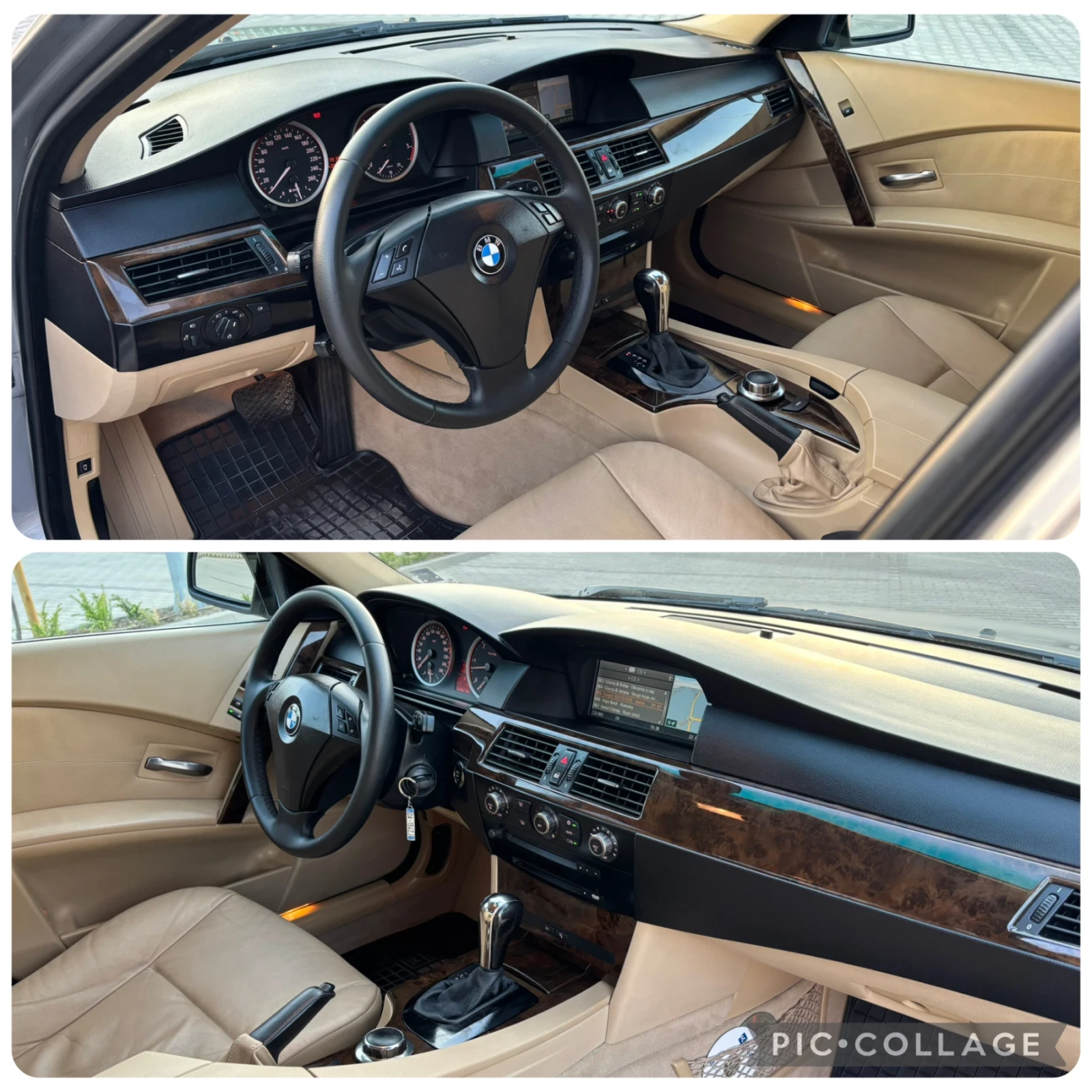 BMW 525 M57, Автомат, кожа, нави, снимка 14 - Автомобили и джипове - 55772573