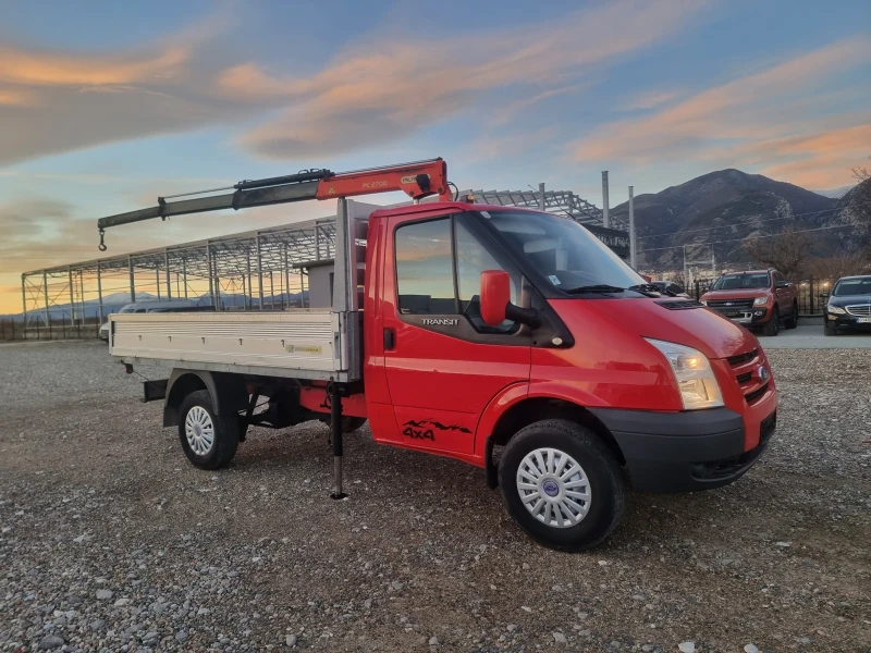 Ford Transit 2.4 tdci бордови + кран + 4х4+ климатик, снимка 4 - Бусове и автобуси - 48383033