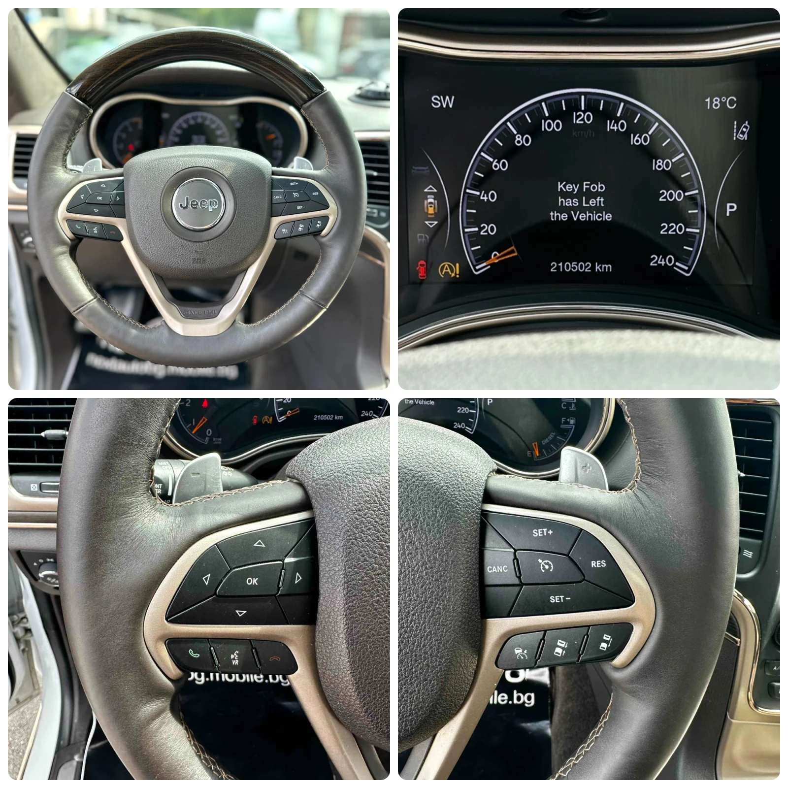 Jeep Grand cherokee 3.0CRD 250HP 4X4 SUMMIT FULL, снимка 12 - Автомобили и джипове - 55191278