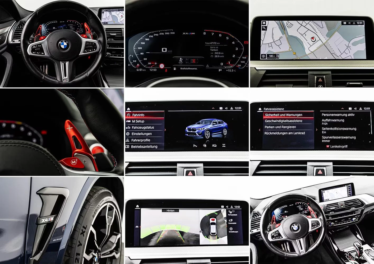 BMW X4 COMPETITION/510HP/PANO/SHADOW/HUD/H&K/EDITION/350z, снимка 16 - Автомобили и джипове - 54354255
