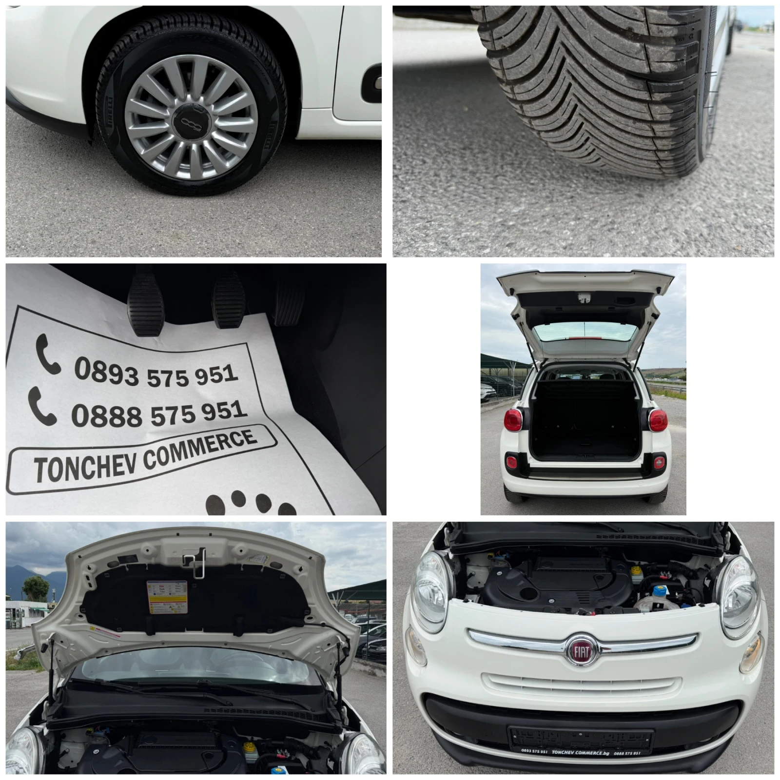 Fiat 500L 1.3-MULTIJET-EURO-5B-БЯЛА ПЕРЛА-КАТО ЧИСТО НОВА, снимка 17 - Автомобили и джипове - 55140528