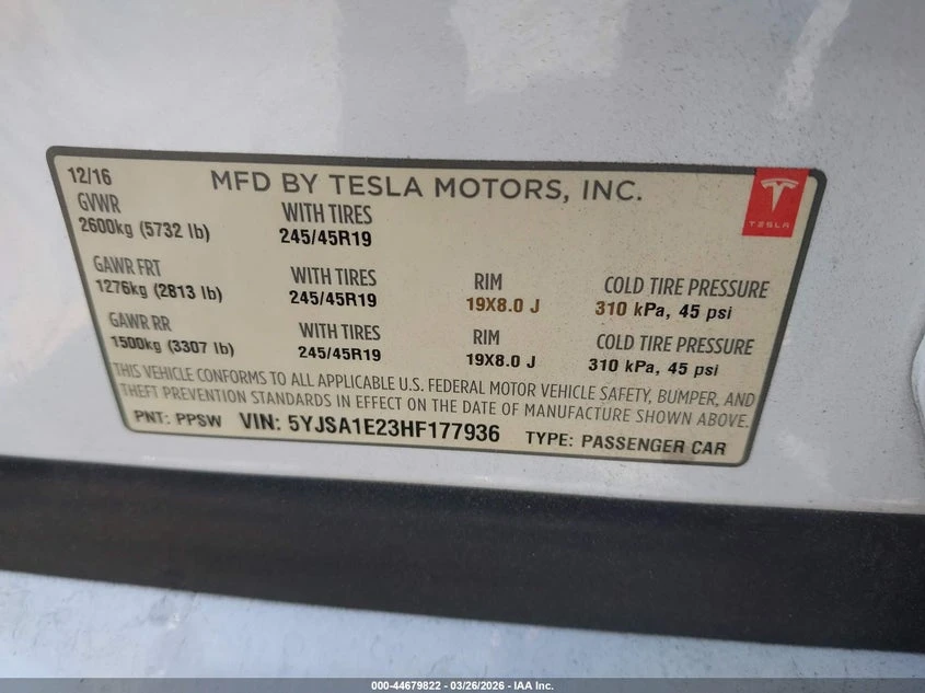 Tesla Model S 100D/60D/75D/90D/P100D, снимка 9 - Автомобили и джипове - 54360742