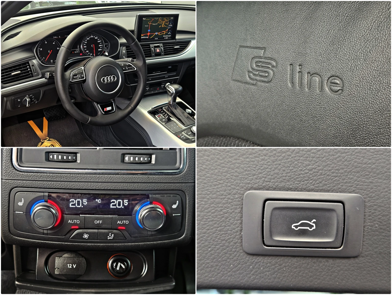 Audi A6 S-LINE/GERMANY/DISTR/CAMERA/ПОДГРЕВ/LANE ASSYS/LIZ, снимка 13 - Автомобили и джипове - 55173905