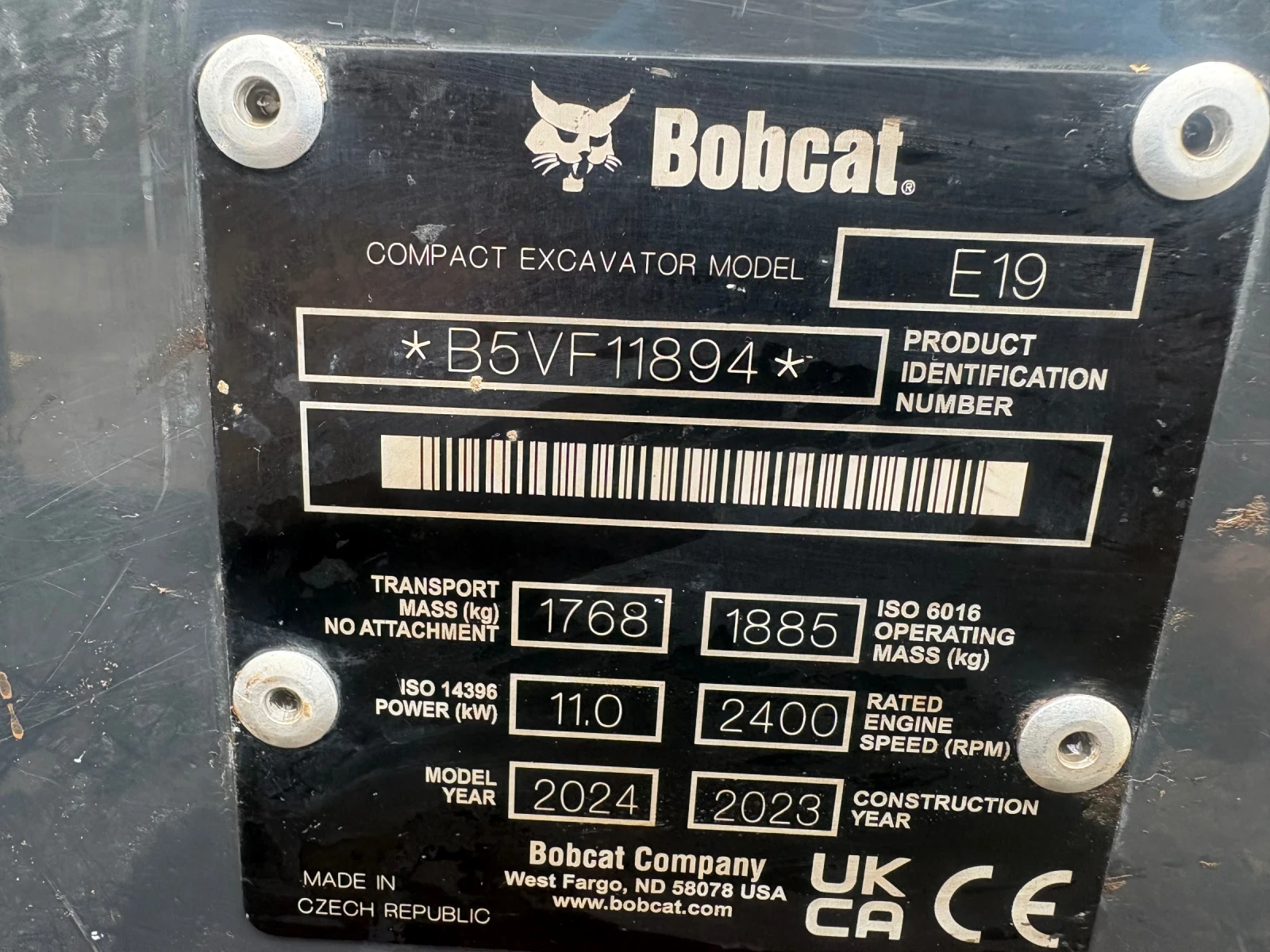 Багер Bobcat E19 E 19, снимка 8 - Индустриална техника - 56087044