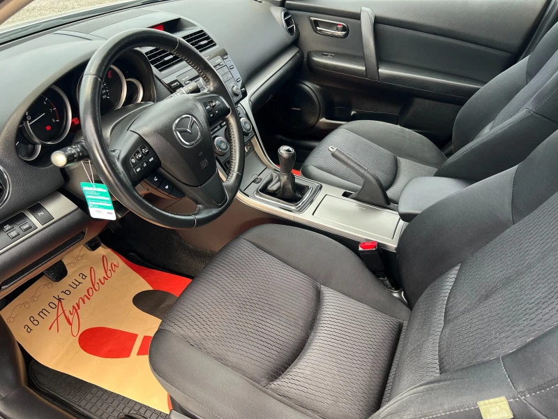 Mazda 6 2.0i Фейслифт/ЕВРО 5/RVM/PDC/Сервизна история/, снимка 11 - Автомобили и джипове - 53045359