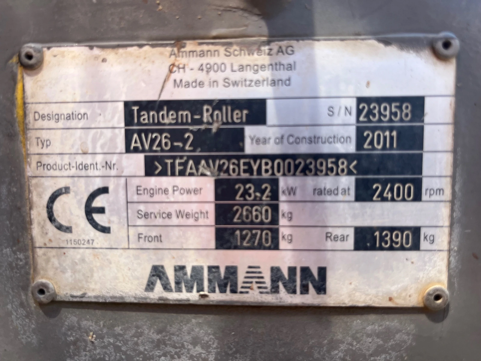 Валяк Ammann AV26-2 - изображение 5