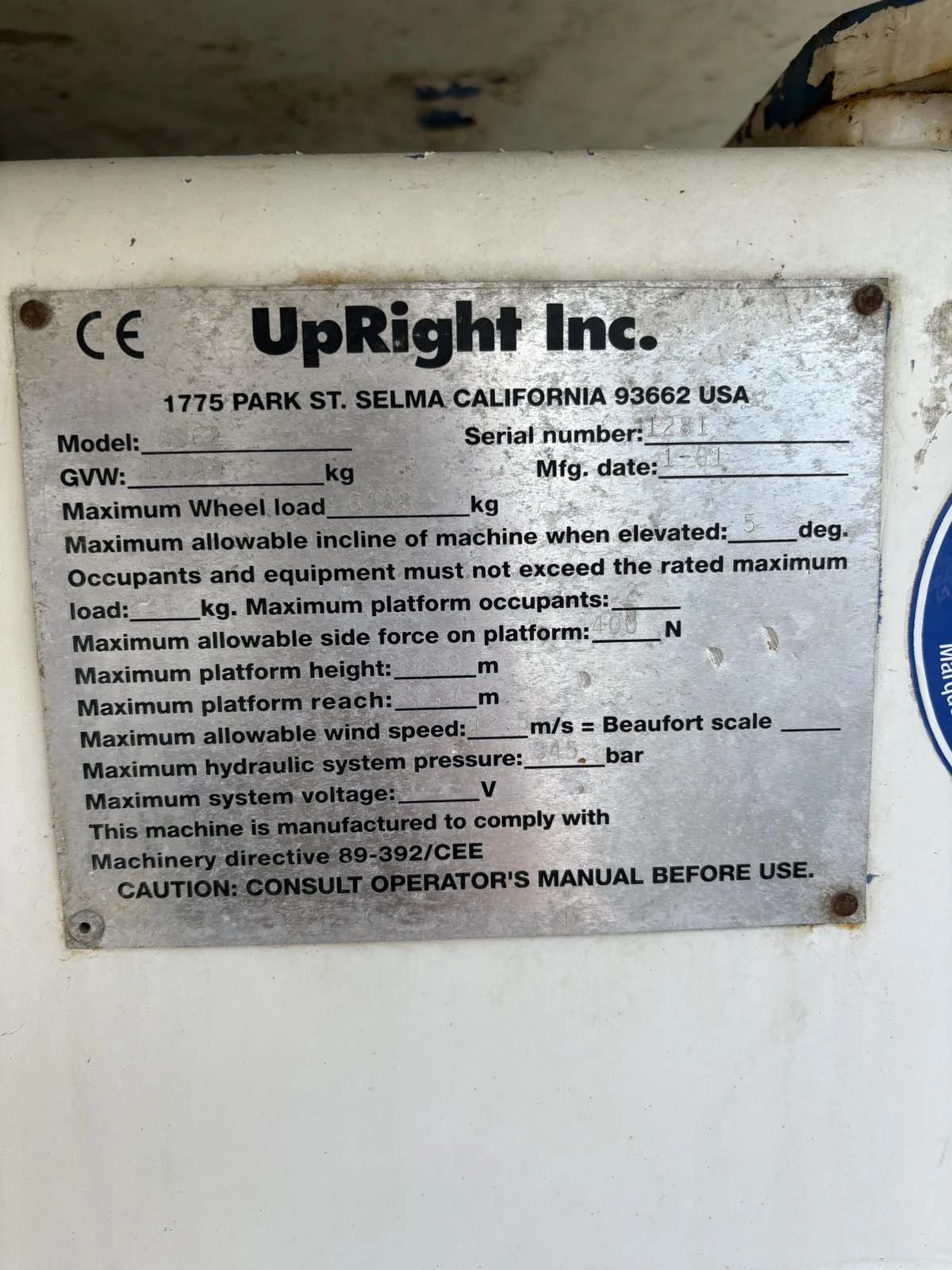Автовишка Друга марка Upright AB62 - изображение 8