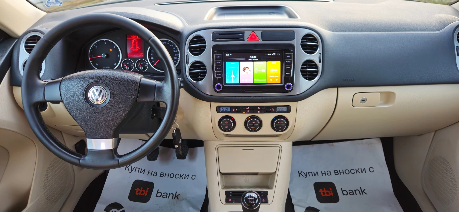 VW Tiguan 2, 0ТDi-140кс* 2009г* 4Х4* НАВИ* TV* DVD* КОЖА* ТО, снимка 12 - Автомобили и джипове - 53994538