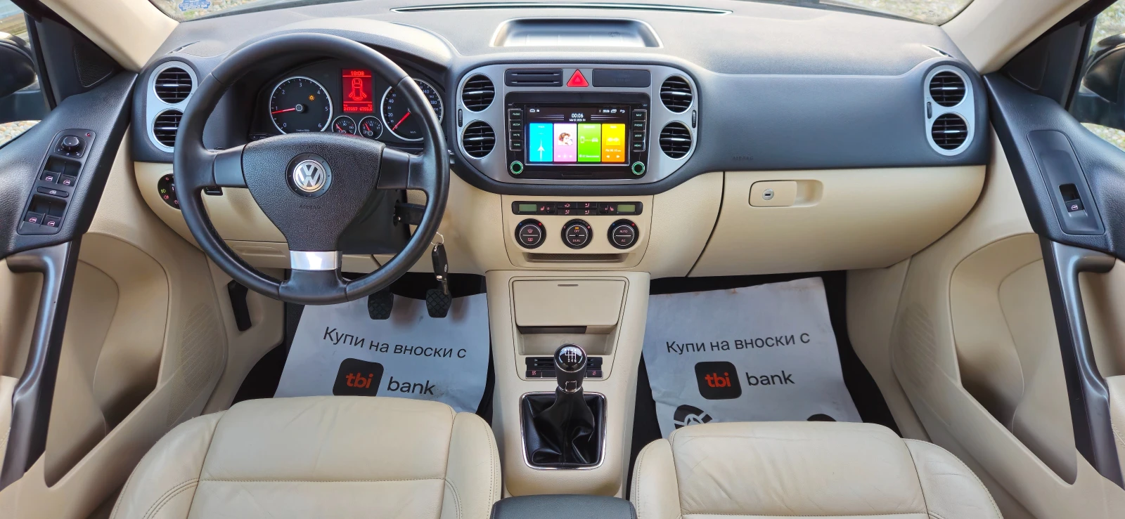 VW Tiguan 2, 0ТDi-140кс* 2009г* 4Х4* НАВИ* TV* DVD* КОЖА* ТО, снимка 10 - Автомобили и джипове - 53994538