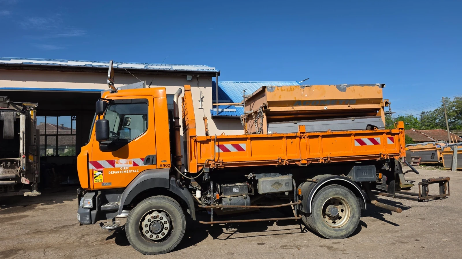 Renault Midlum 220dxi 4x4 самосвал снегорин 