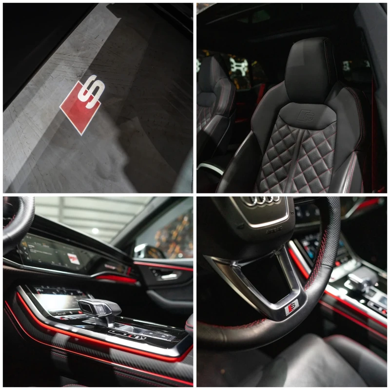 Audi SQ8 4.0TFSI BLACK LINE ПАНО ЧЕРВЕН КОНЕЦ ЛИЗИНГ 100%, снимка 16 - Автомобили и джипове - 52475144