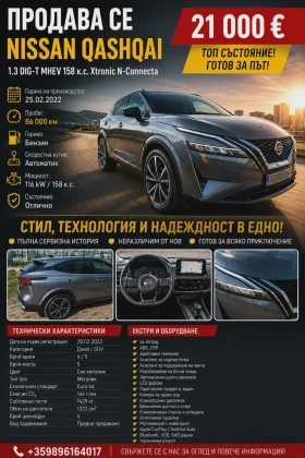 ����� �� �������� �� Nissan Qashqai Hibrit