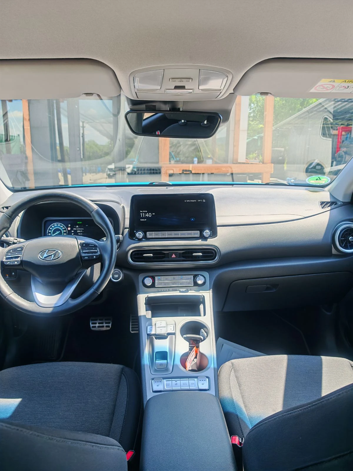 Hyundai Kona 42KWh/BLUELINK/ГАРАНЦИОННА/ТЕРМОПОМПА/SOH100%, снимка 11 - Автомобили и джипове - 55023921