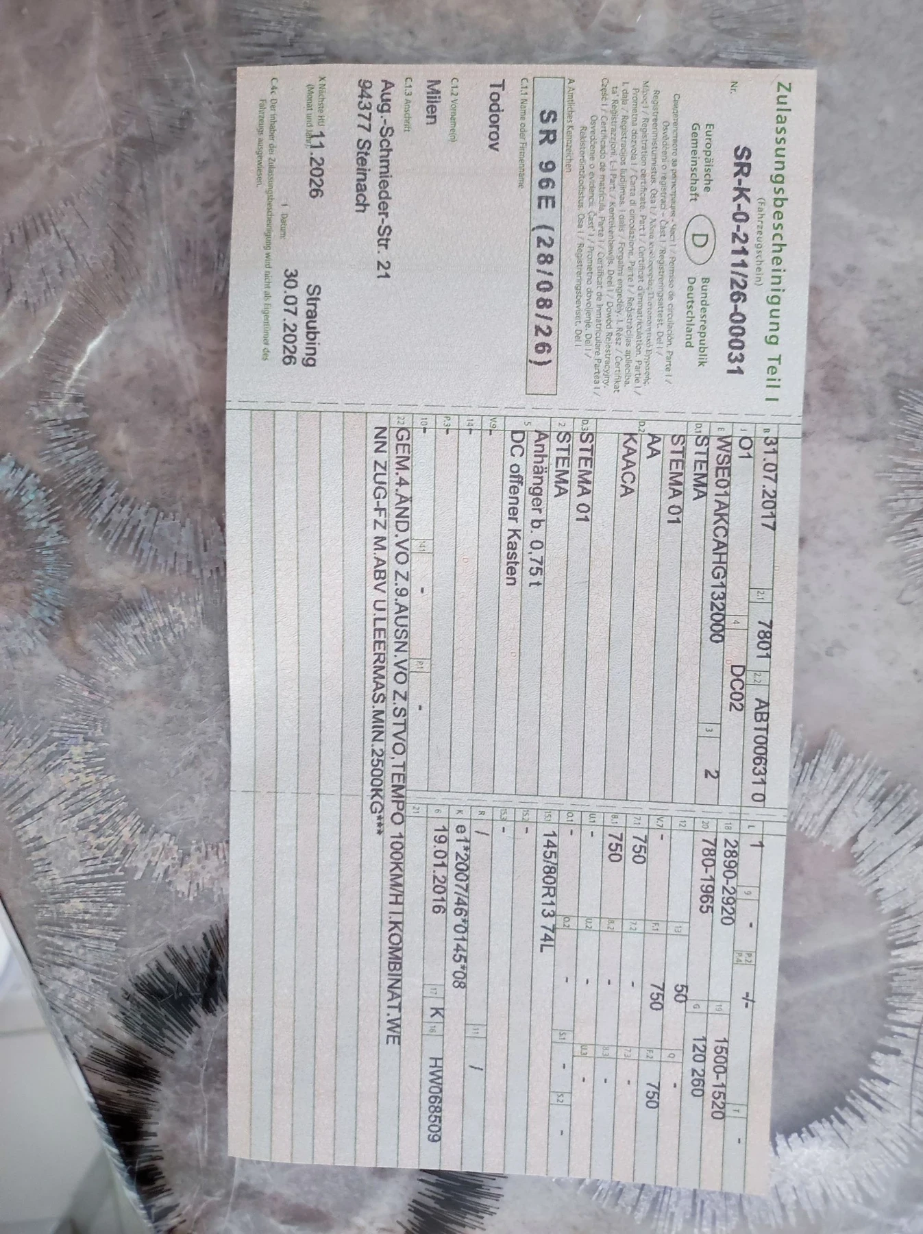 За автомобил ТЕМА Stema 01, снимка 6 - Ремаркета - 55689790