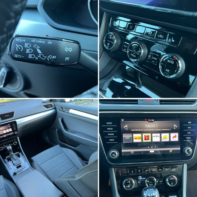 Skoda Superb 2.0 4x4 DSG ЕУРАТЕК, снимка 15 - Автомобили и джипове - 52831577